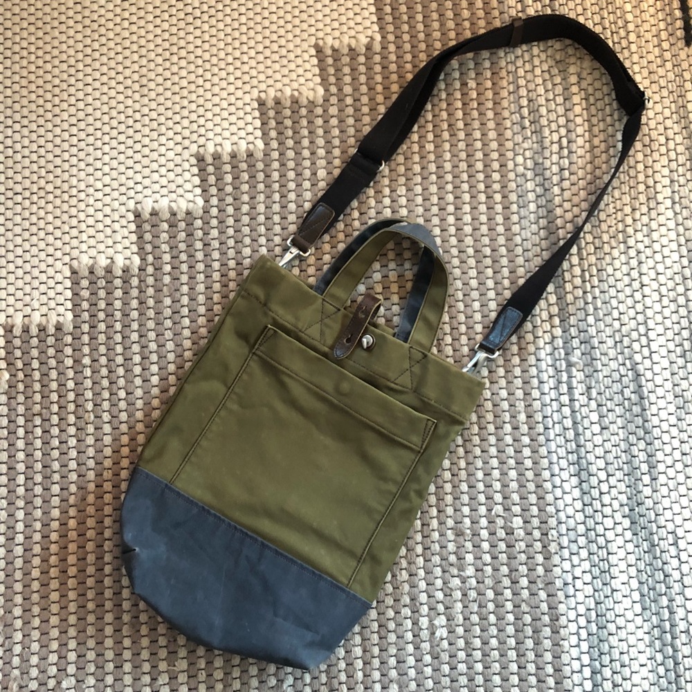 Waxed canvas tote bag